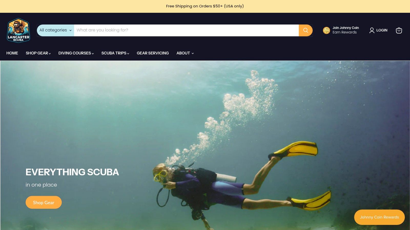 Independent dive shops / Lancaster Scuba (example)