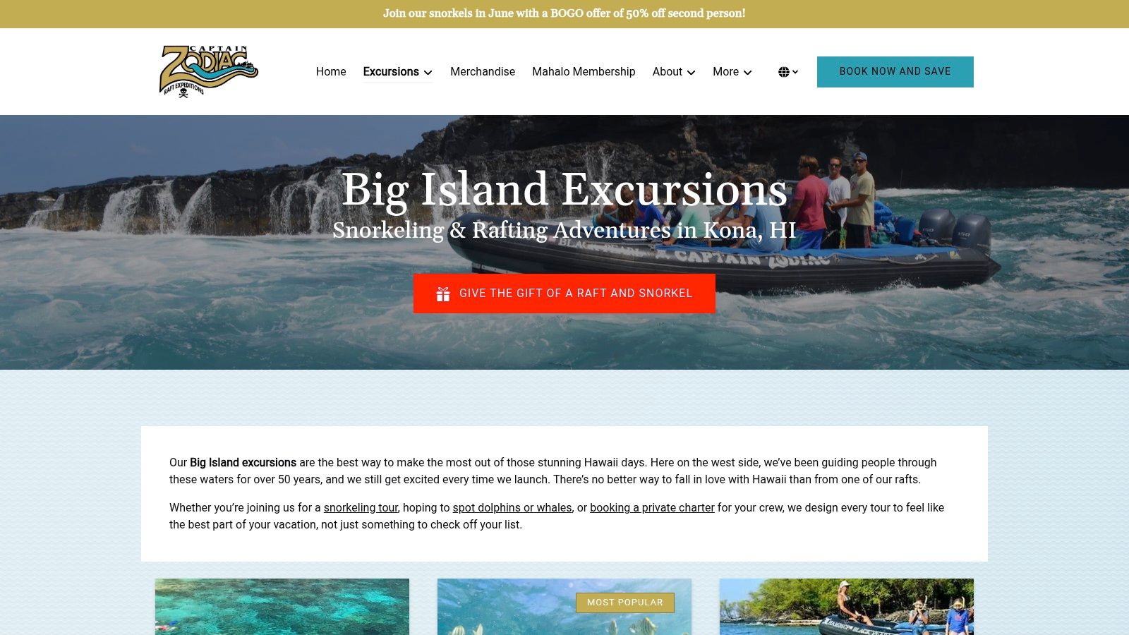 Captain Zodiac Snorkel Tour