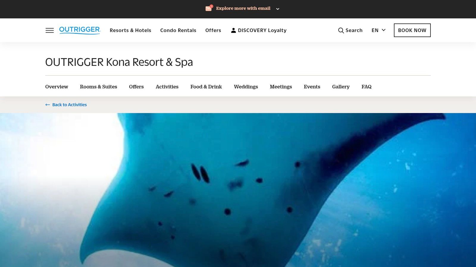 OUTRIGGER Kona Resort & Spa – Manta Center and Viewing