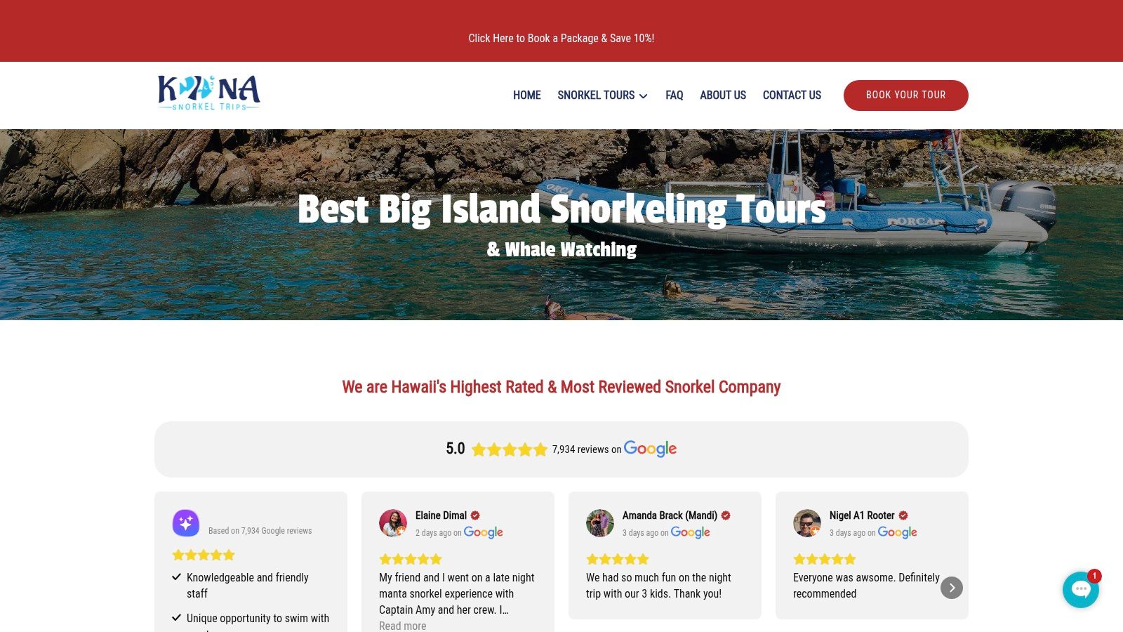 Big Island Snorkeling Tours | Kona Snorkel Trips
