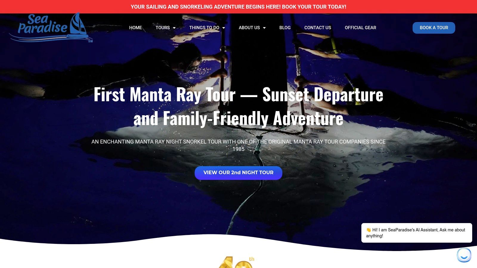 Sea Paradise — First &amp; Second Night Manta Ray Snorkel