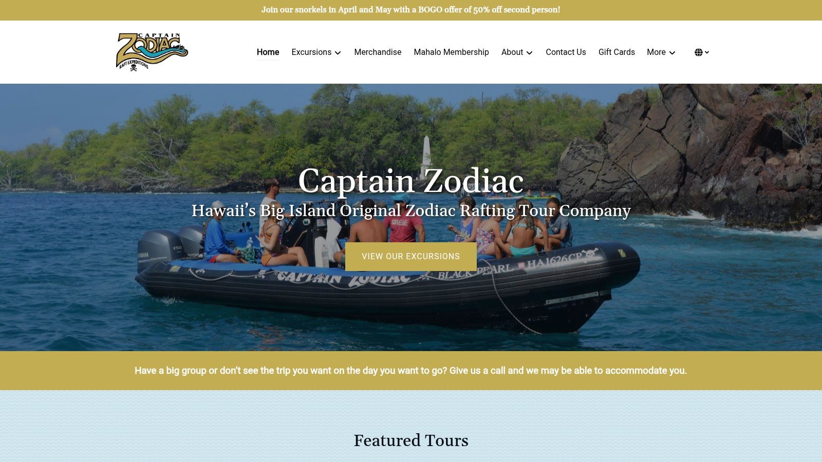 Captain Zodiac Raft Snorkel Adventure