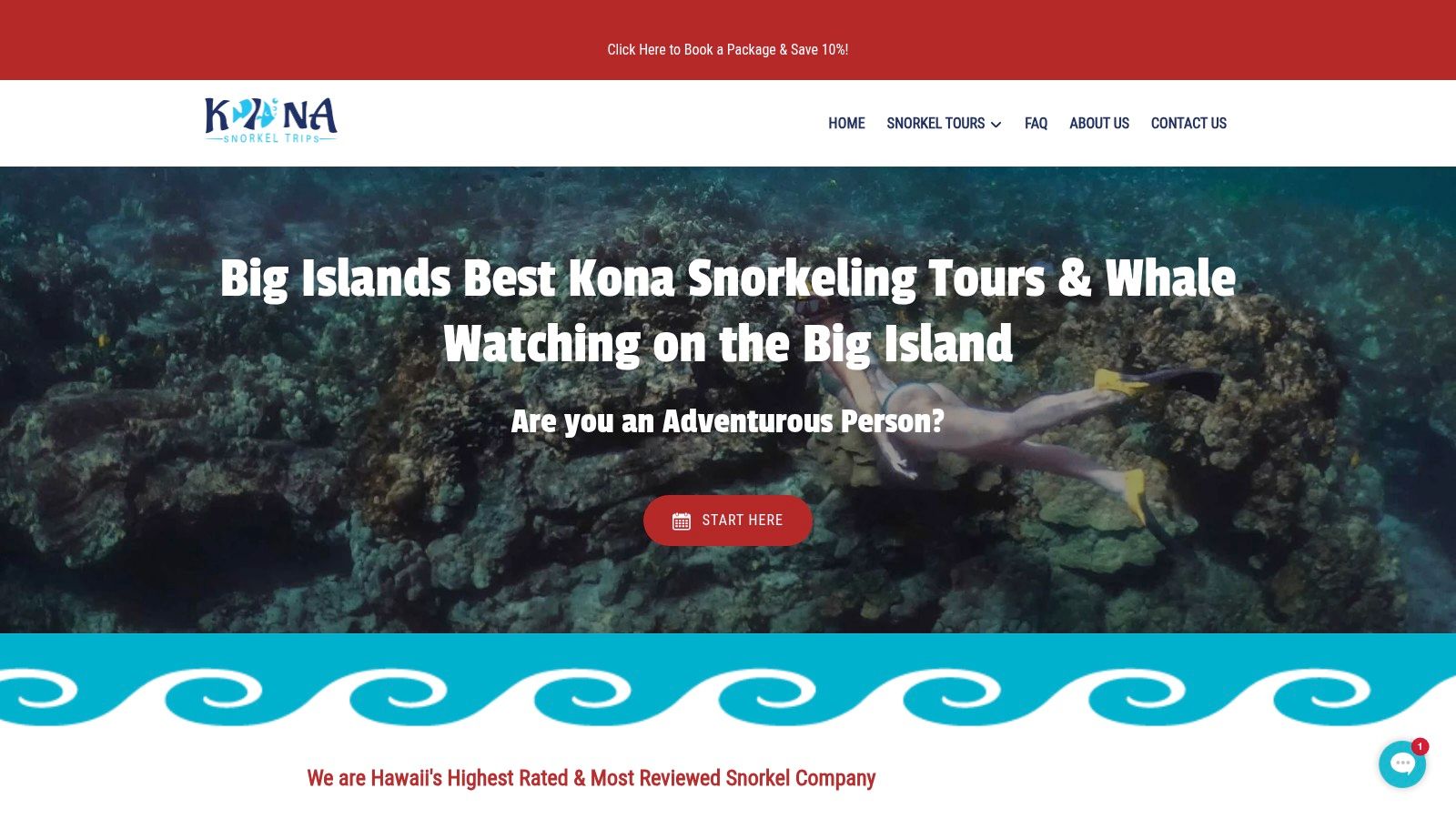 A group of snorkelers with Kona Snorkel Trips enjoying the clear blue waters of the Big Island.
