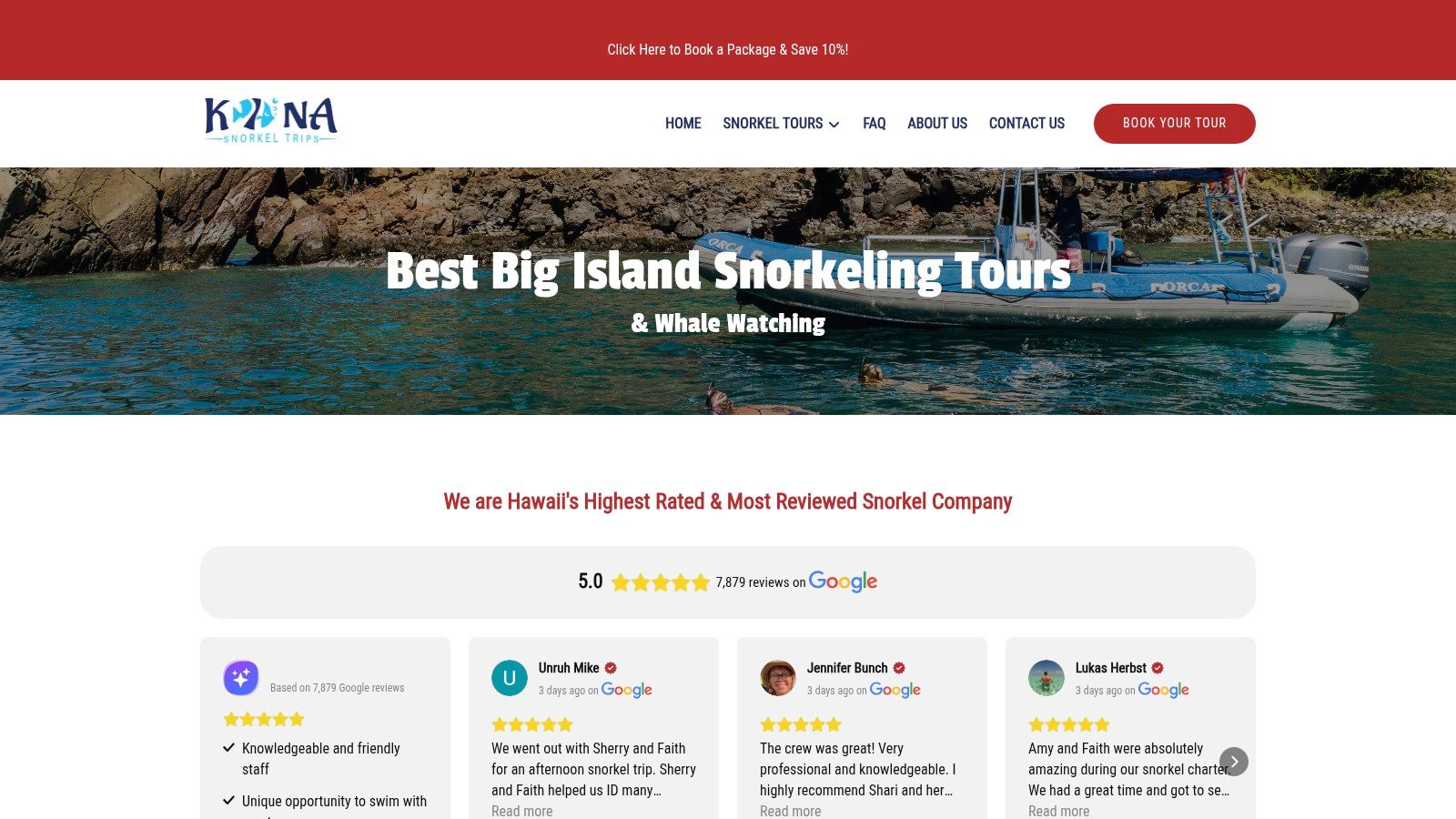 Snorkel Tours | Kona Snorkel Trips