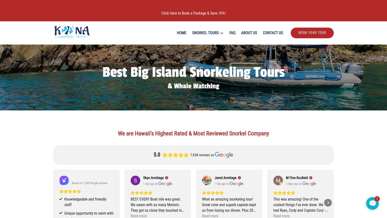 Big Island Snorkeling Tours | Kona Snorkel Trips