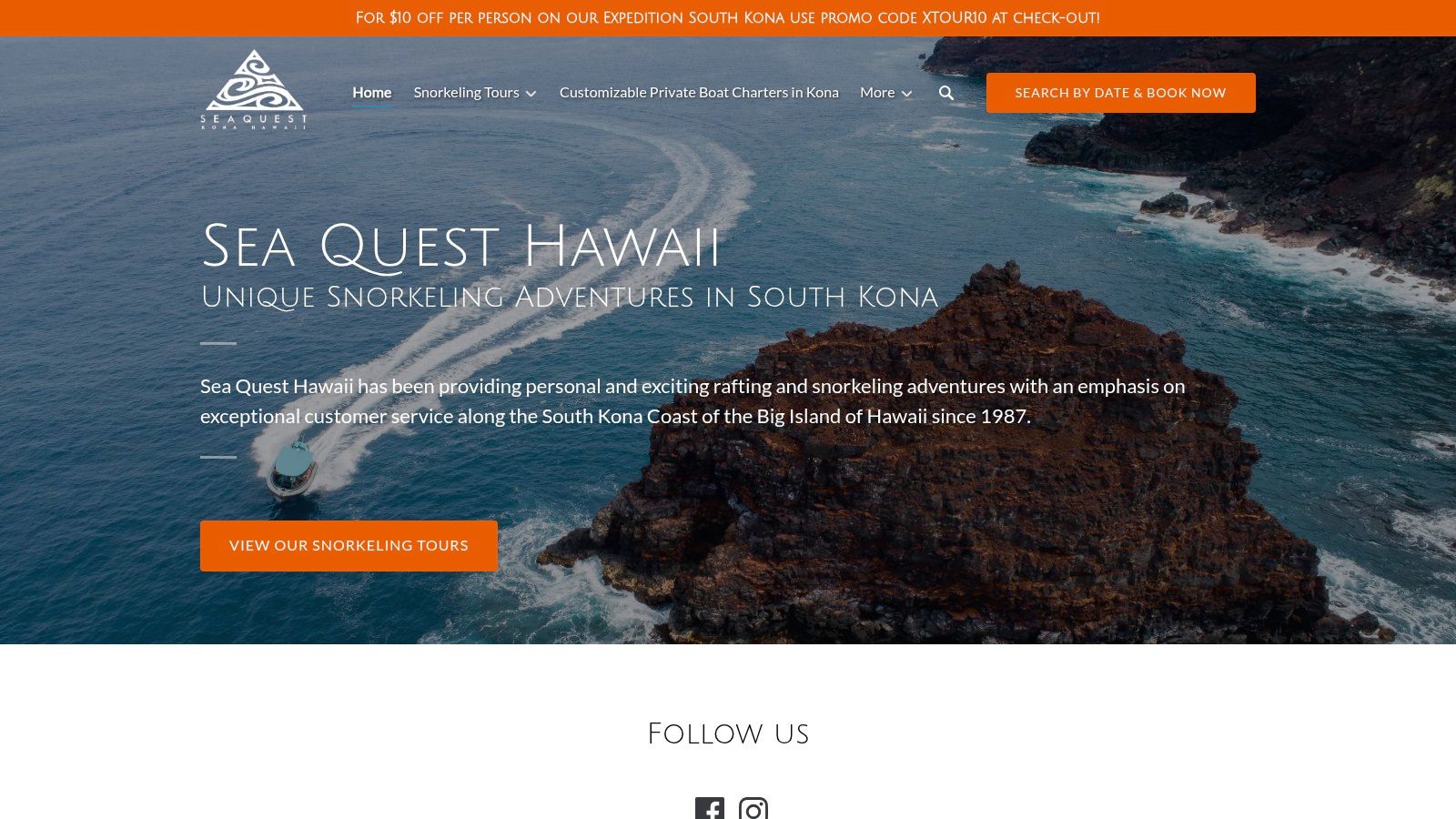Sea Quest Hawaii boat exploring the Kona coast