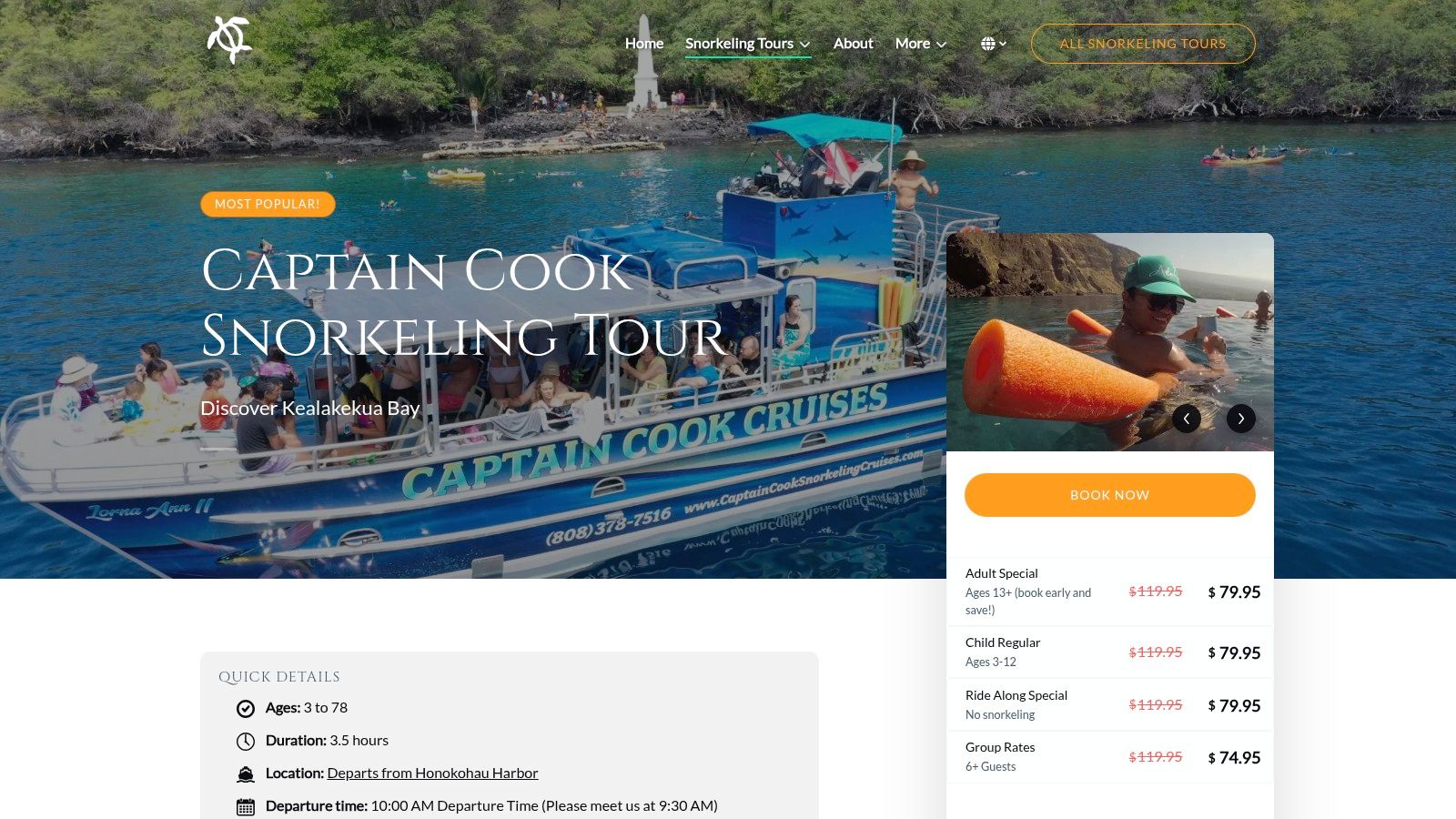 Captain Cook Snorkeling Cruises