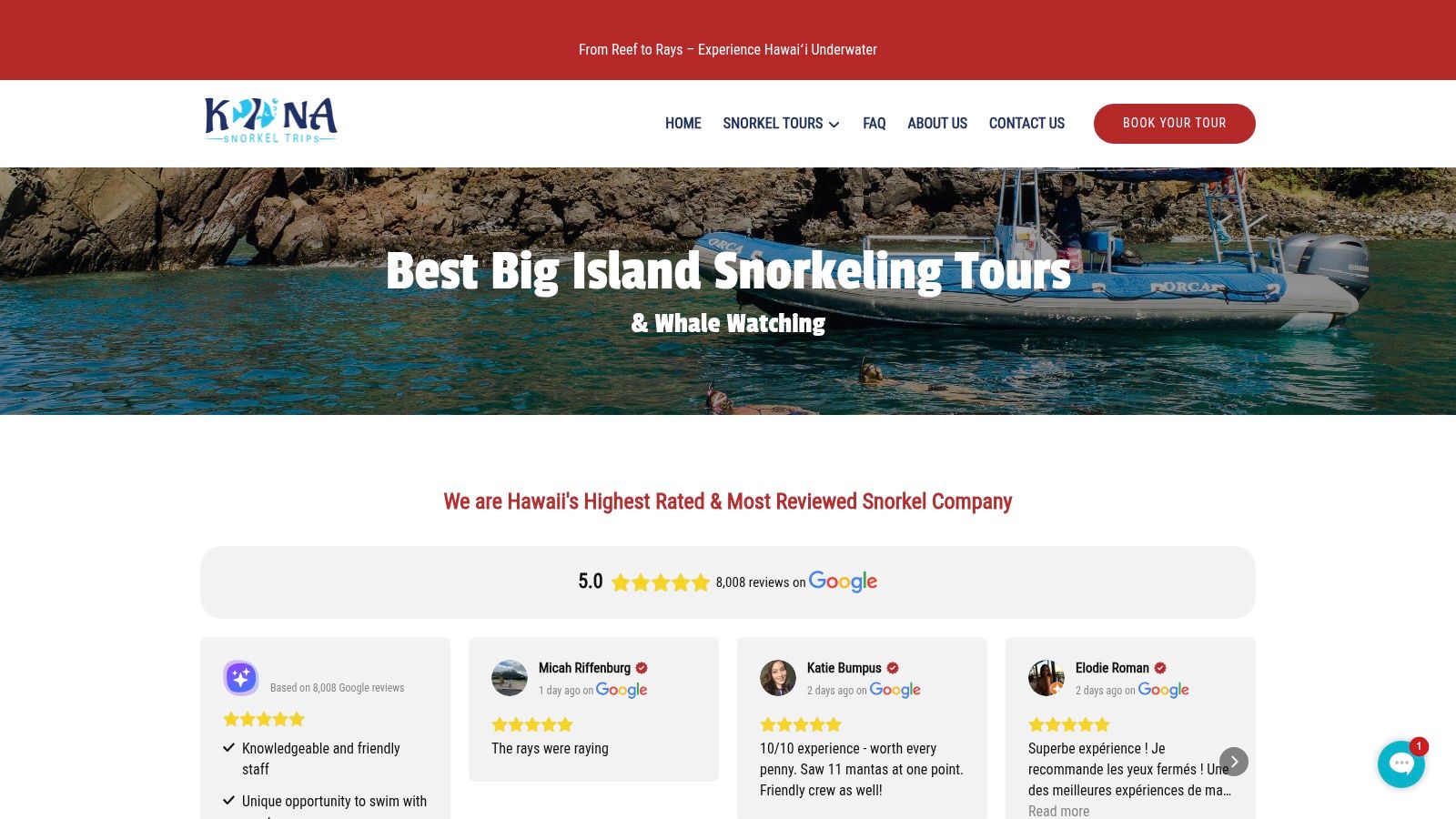 Big Island Snorkeling Tours | Kona Snorkel Trips