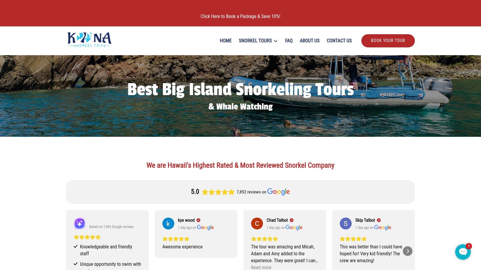 1. Kona Snorkel Trips: The Top-Rated Overall Experience