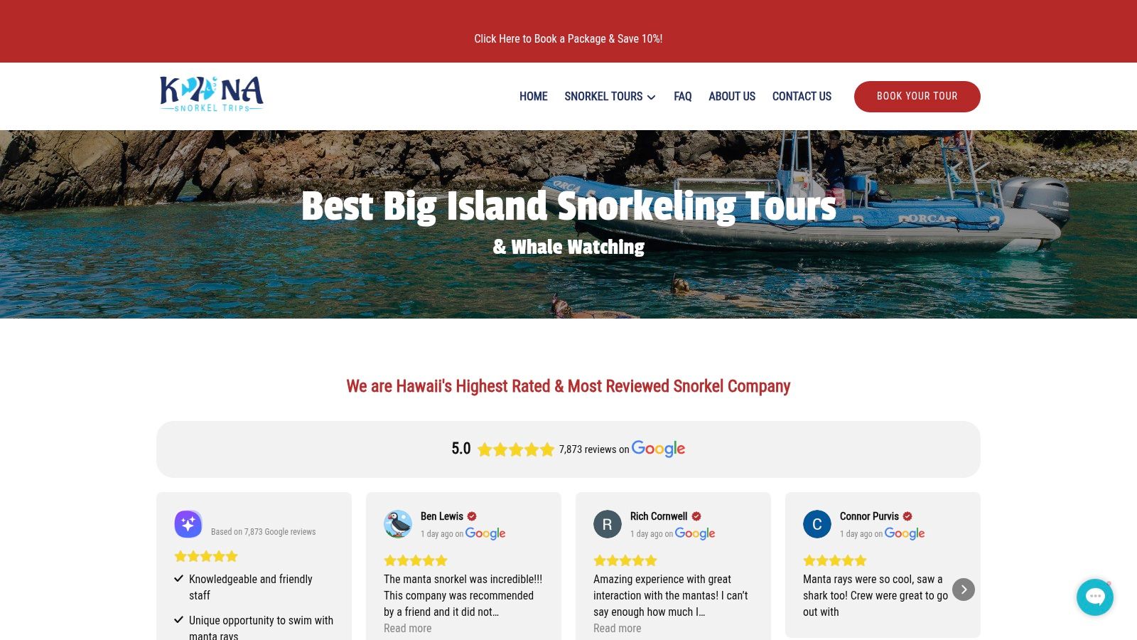 Big Island Snorkeling Tours | Kona Snorkel Trips
