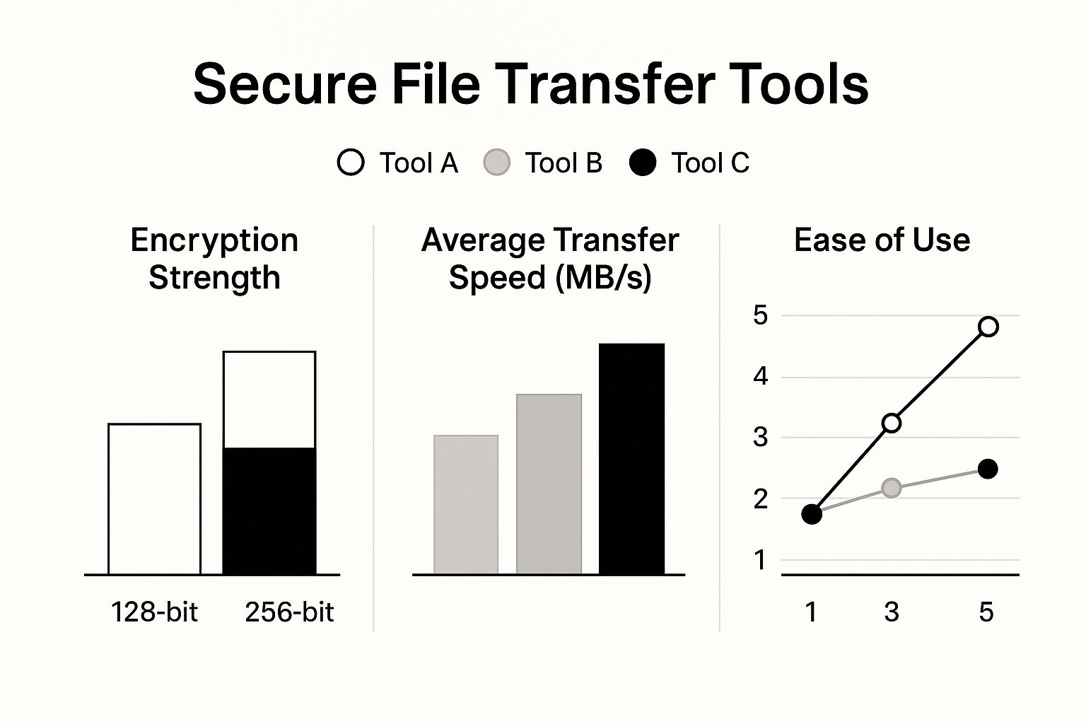 Infographic about secure online file transfer