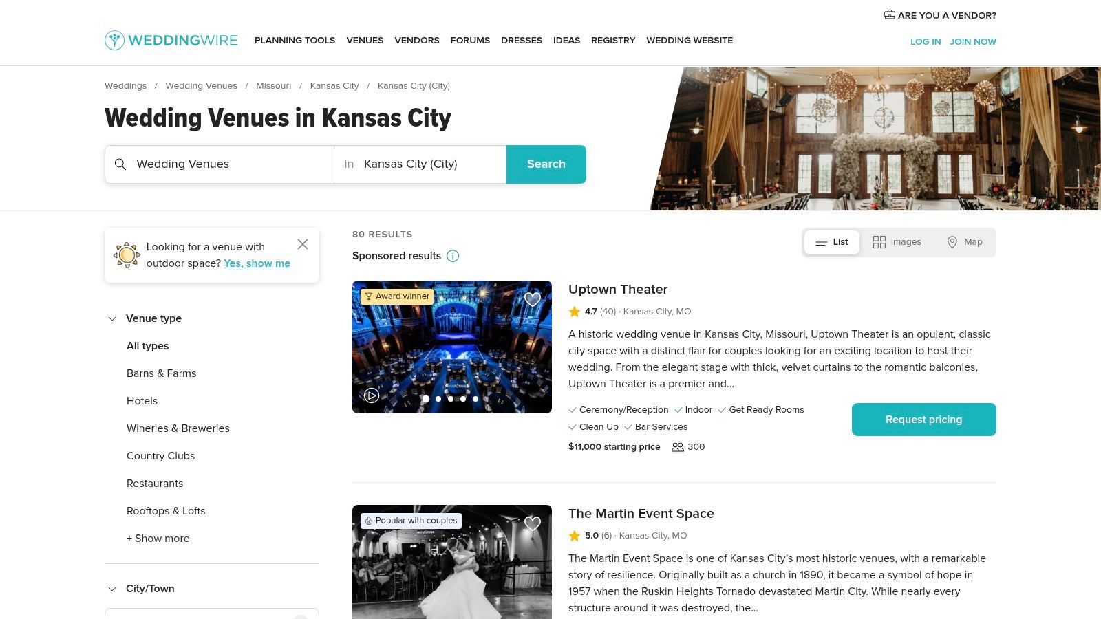 WeddingWire — Kansas City Wedding Venues