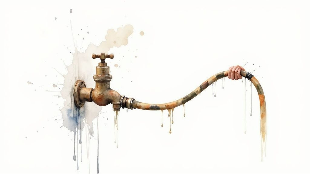 Disconnect and Drain Outdoor Hoses