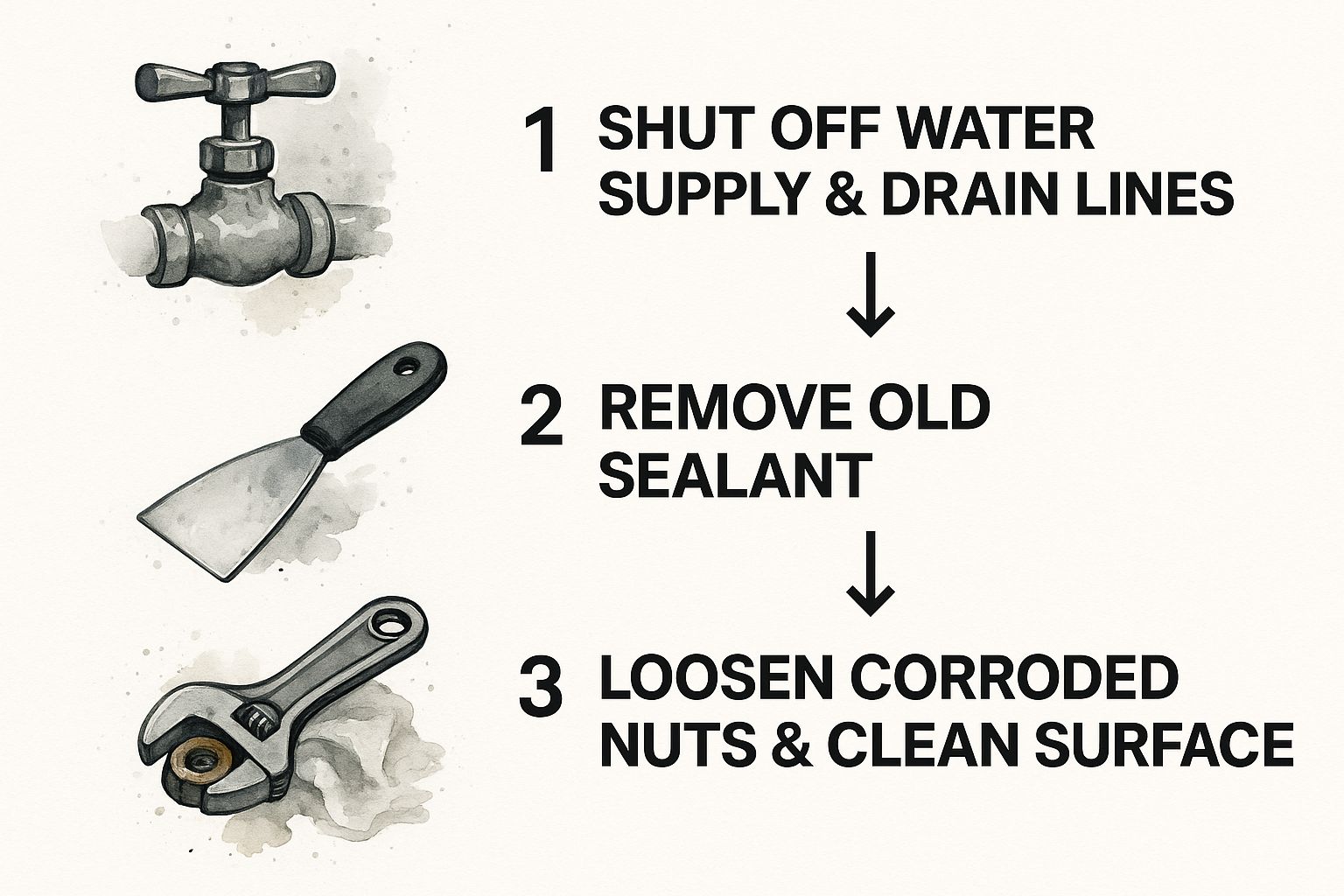Infographic about how to install bathtub faucet