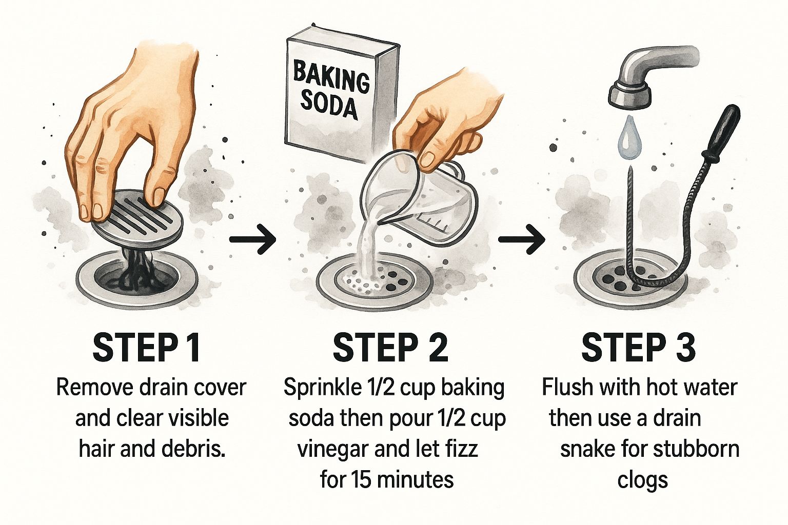 Infographic about bad smell coming from shower drain
