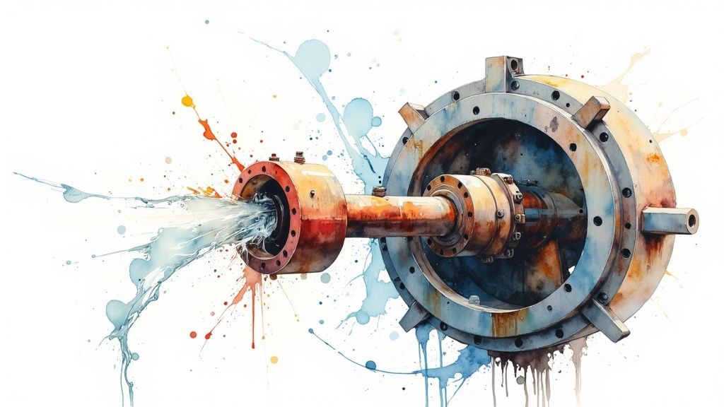 Diagram showing how a water hammer arrestor works