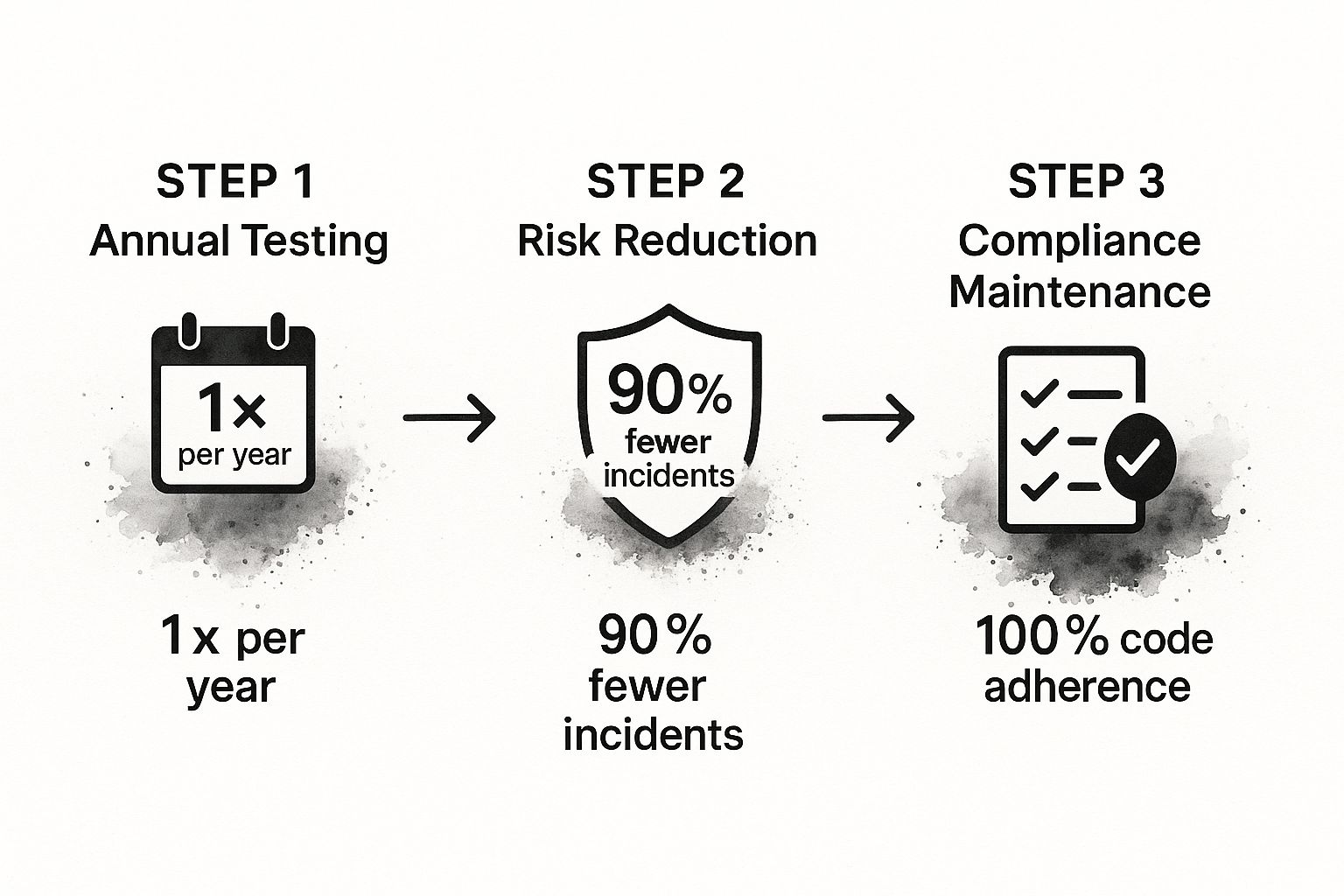 Infographic about backflow prevention device testing