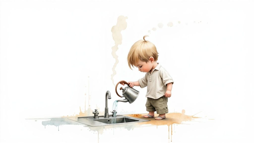 A clean, free-flowing drain