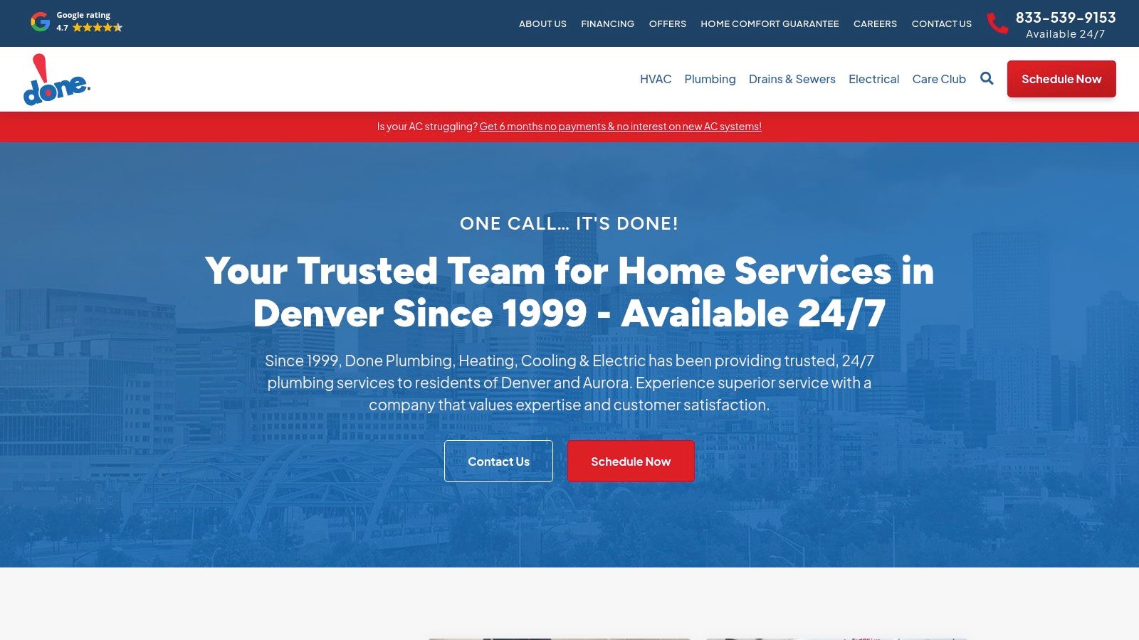 Done Plumbing, Heating, Cooling & Electric