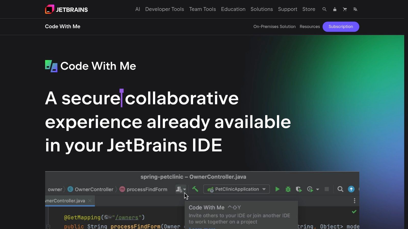 Collaborative Editing in JetBrains IDEs (Code With Me)
