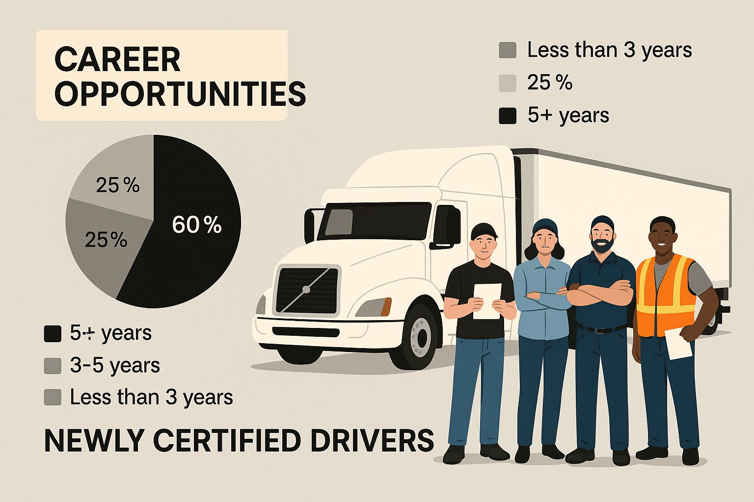 Infographic about cdl driving school