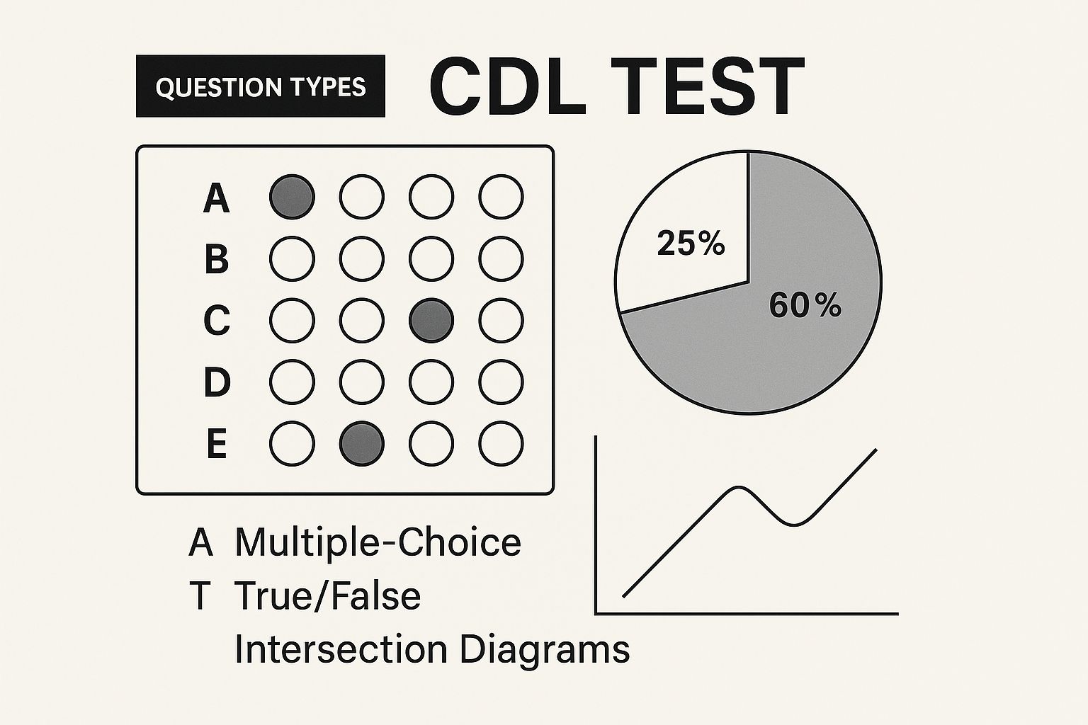 Infographic about how many questions for cdl test