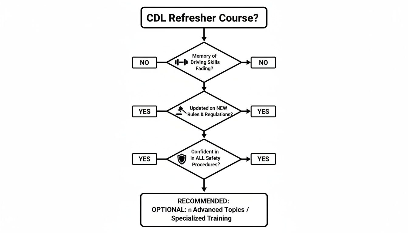 Infographic about class a cdl refresher course