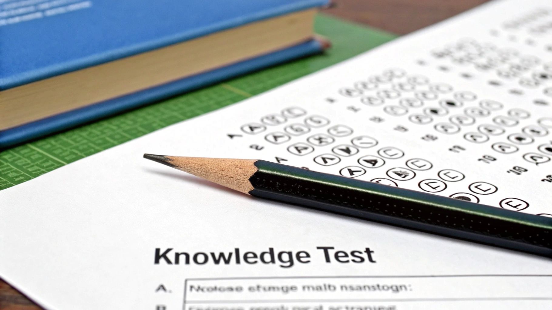 A person studying at a desk with a laptop and notebook, preparing for their CDL permit exam.