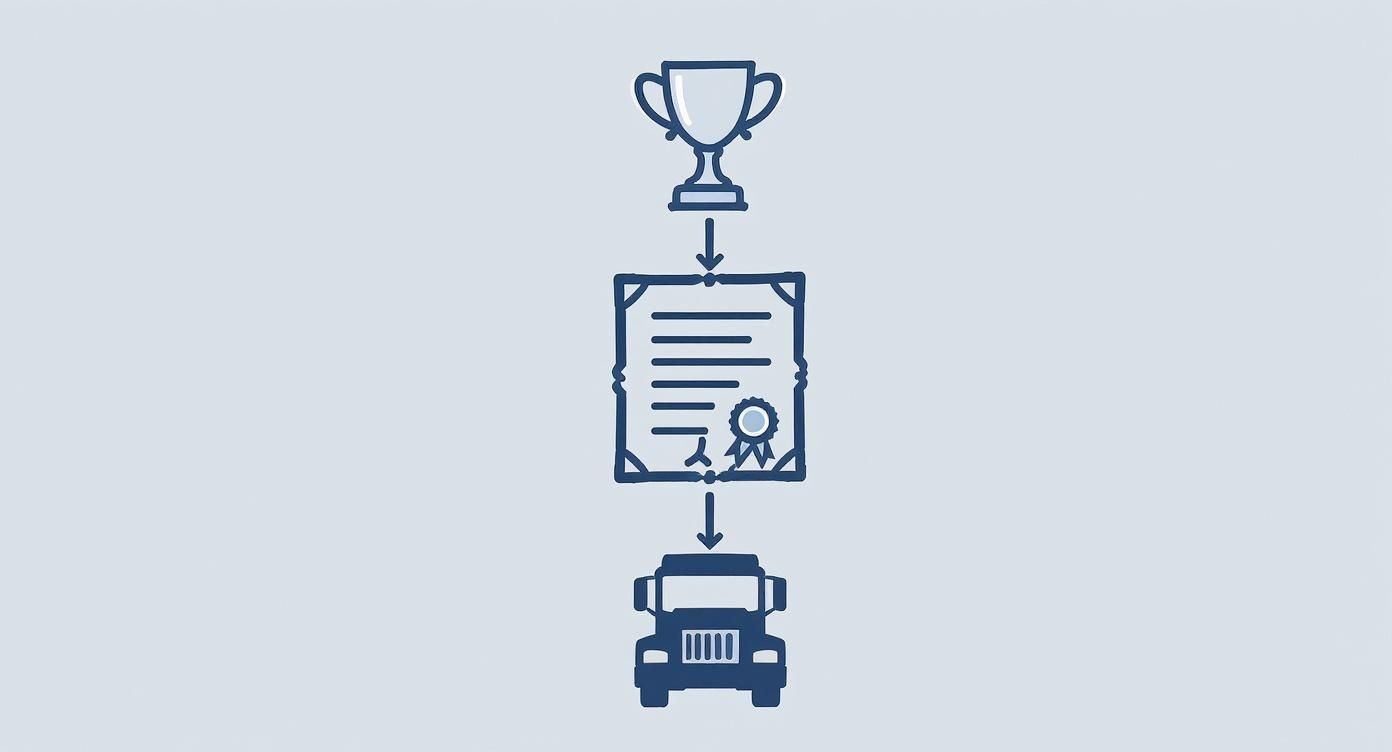Infographic about truck driving training programs
