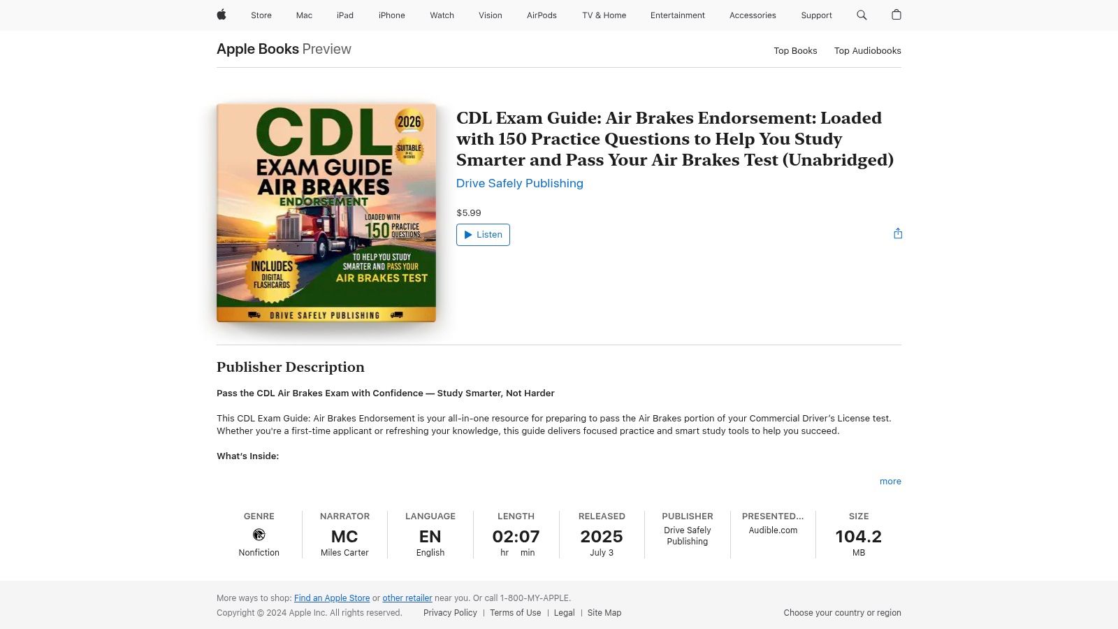 Apple Books (Air Brakes practice audiobook/guide)