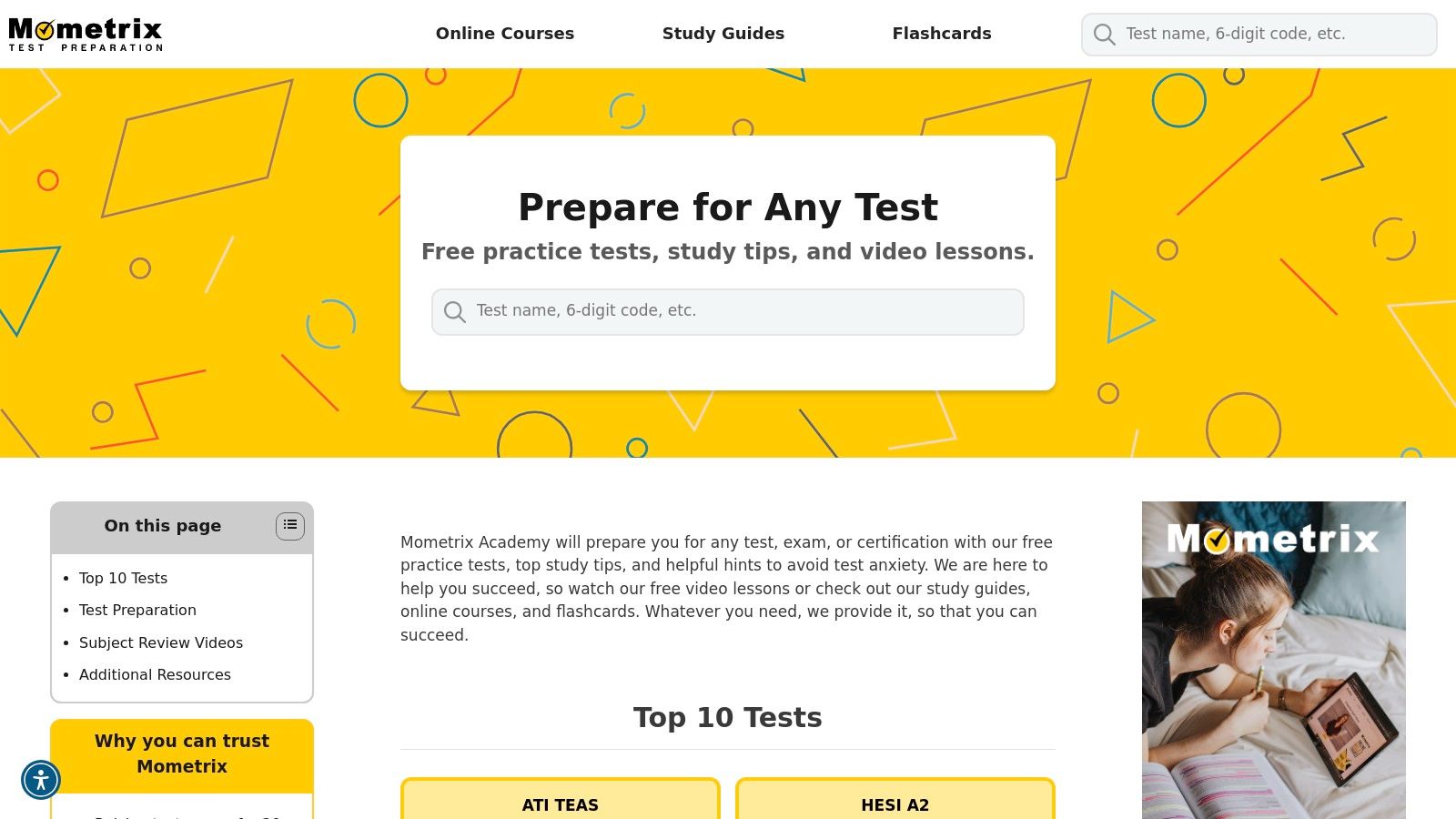 Mometrix (Mometrix Academy + Store)