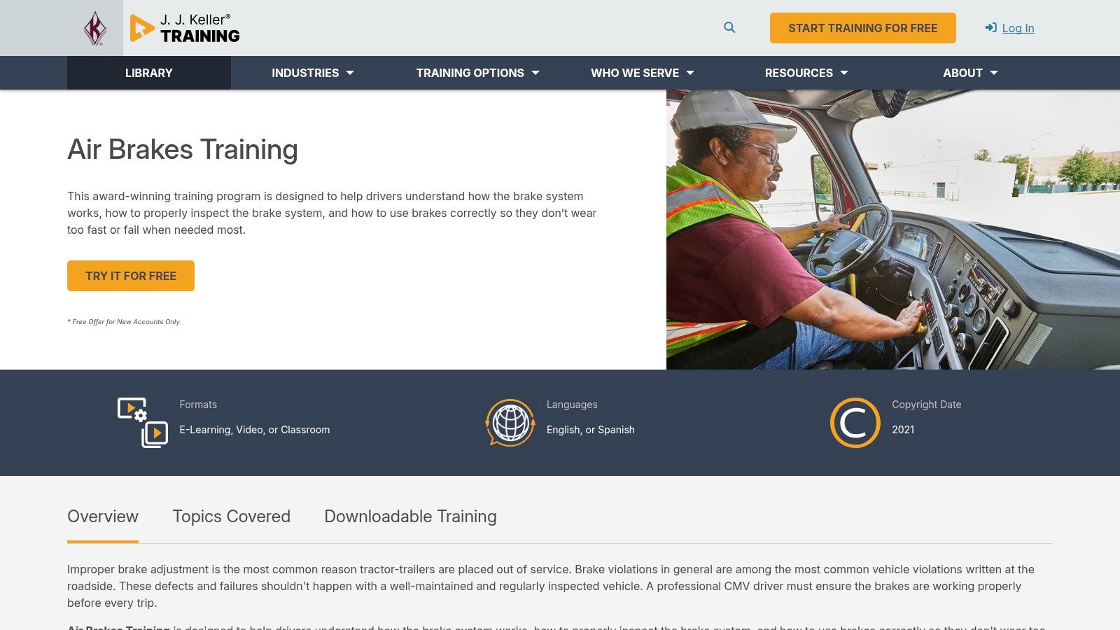 J. J. Keller Training (Air Brakes Training)