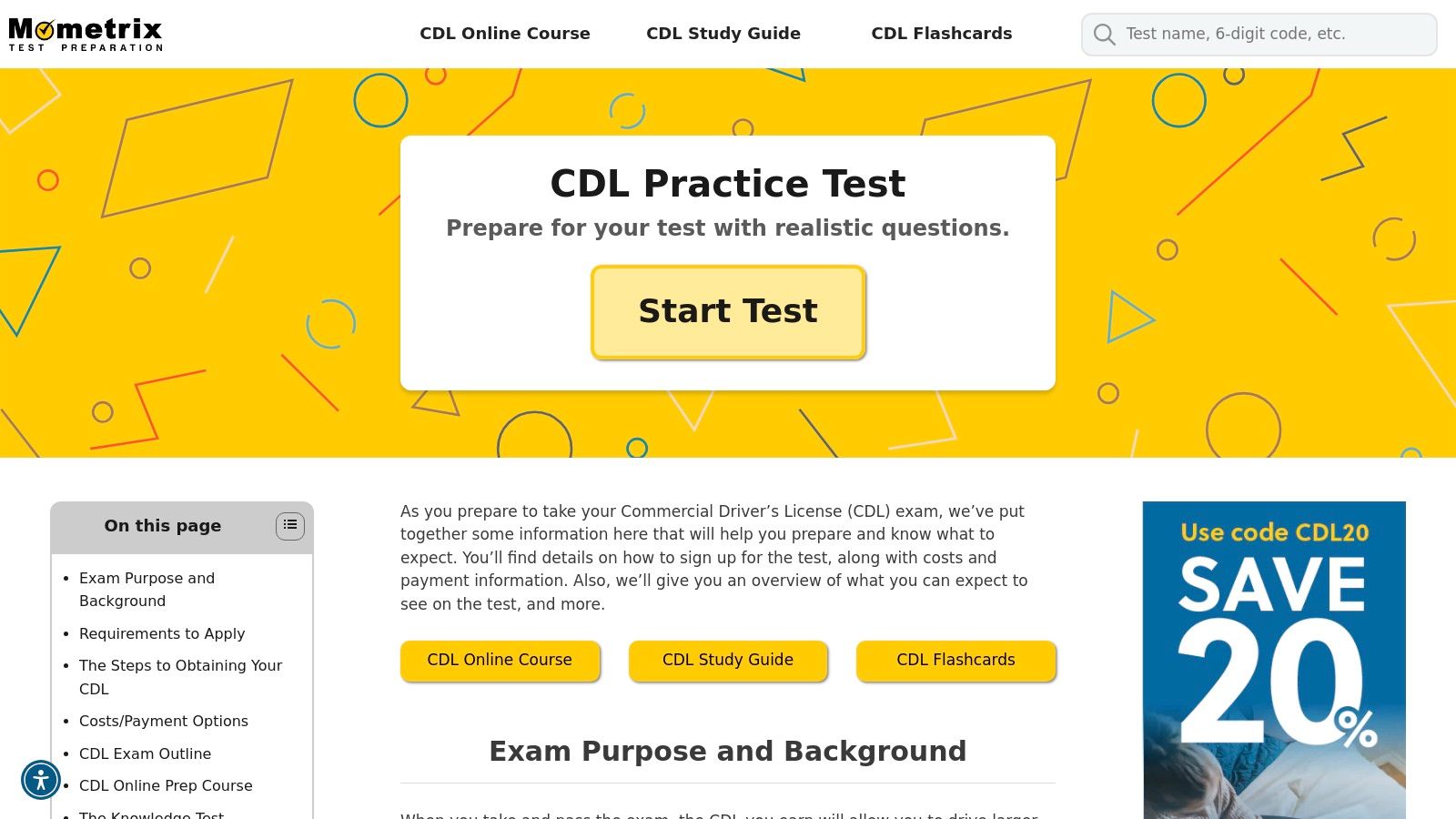 Mometrix Academy (CDL Practice Test)