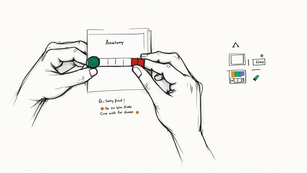 A student customizing a practice test on a laptop