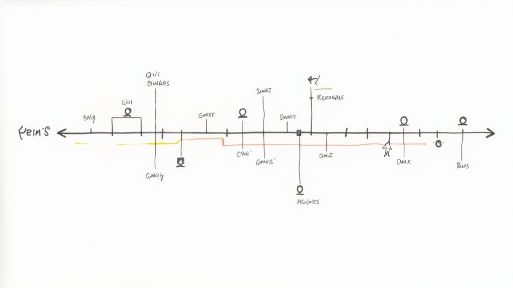 Un plan de remédiation manuscrit sous forme de chronologie avec des étapes et des noms.