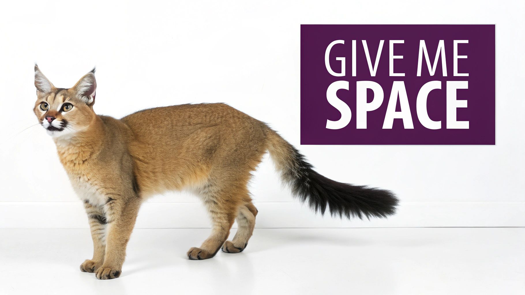 A cat wrapping its tail around its owner's arm.