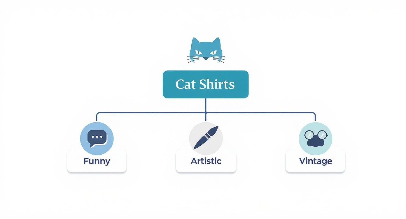Infographic about cat lover shirts