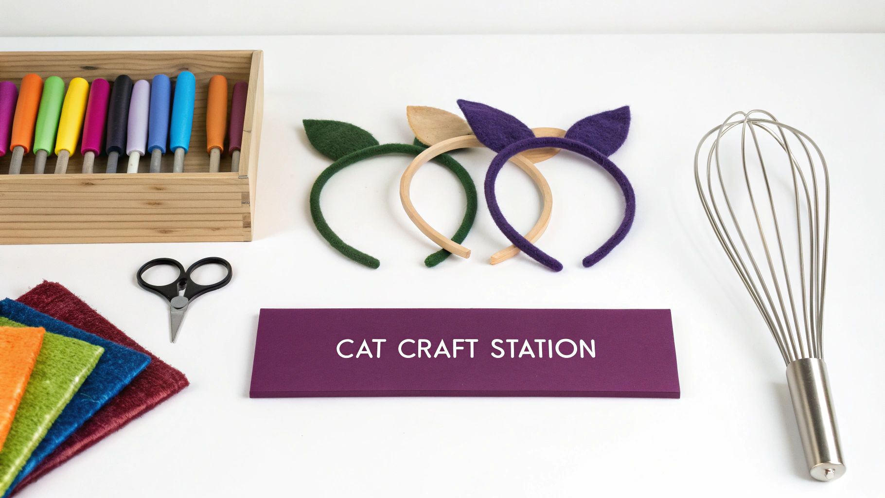 DIY Cat Ear and Whisker Station