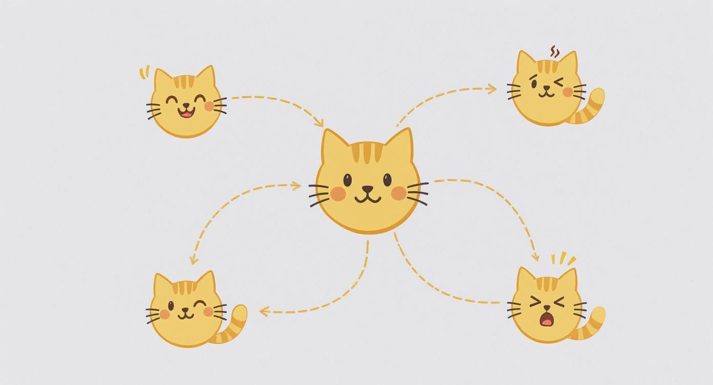 Infographic about what do cat tail positions mean