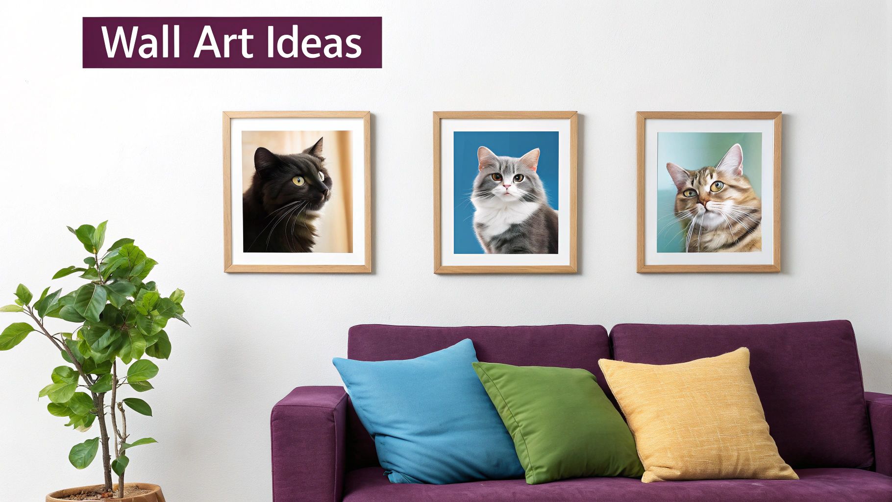 A stylish cat tree that blends into the living room decor