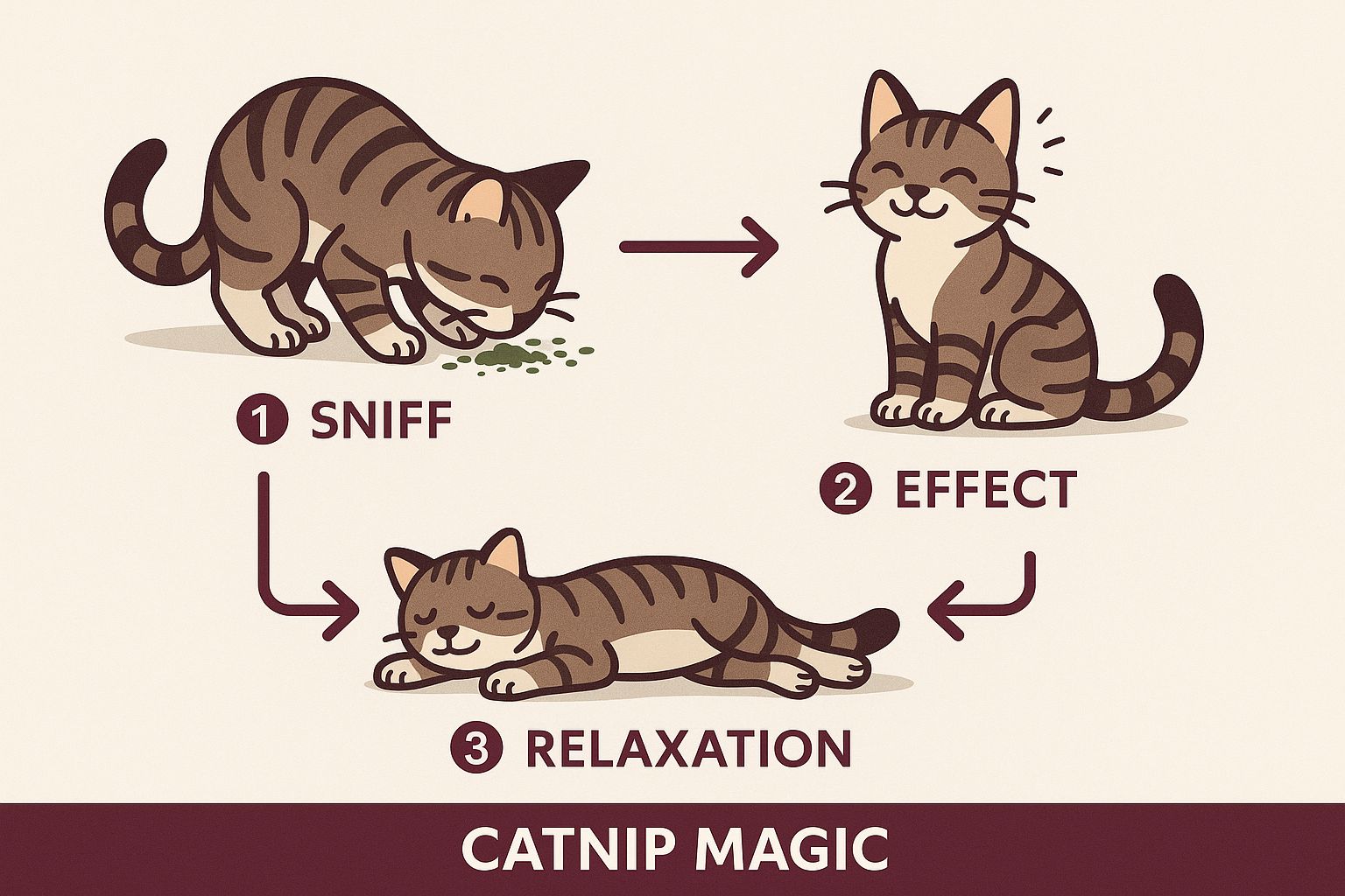Infographic about why do cats go crazy with catnip