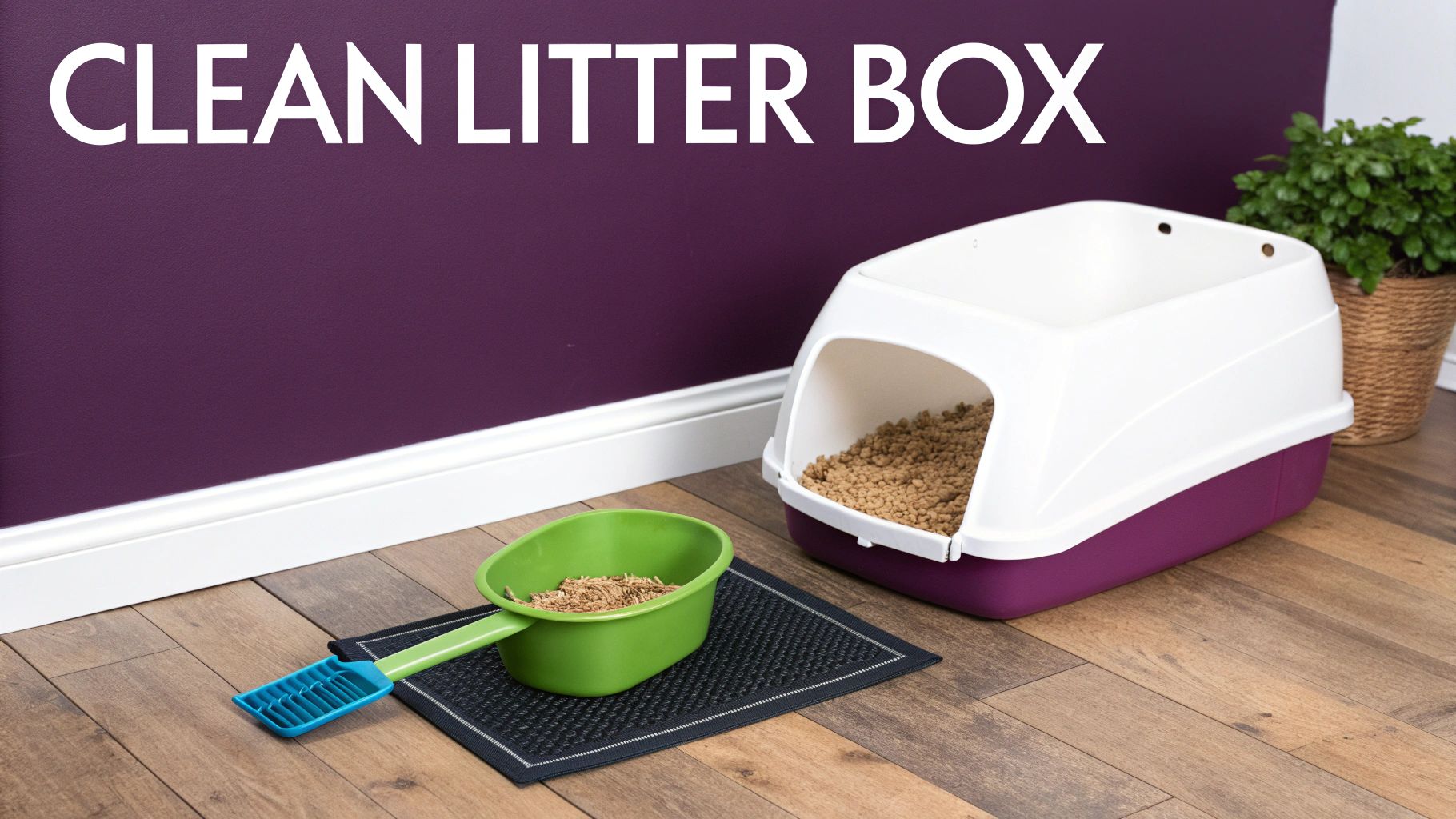 Set Up a Clean Litter Box and Maintain It Regularly 🚽