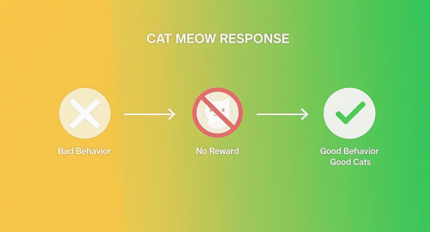 Infographic about why does my cat meow at me