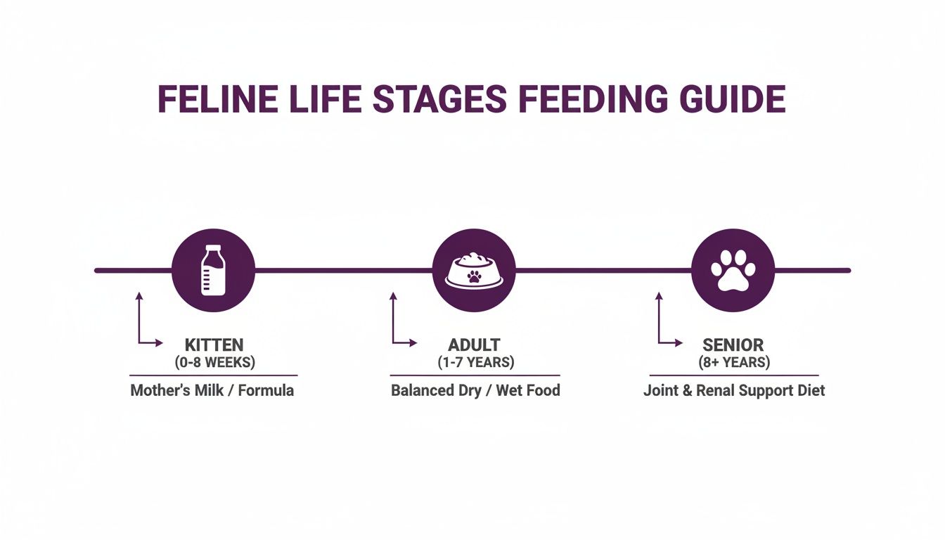 Infographic about how often should i feed my cat