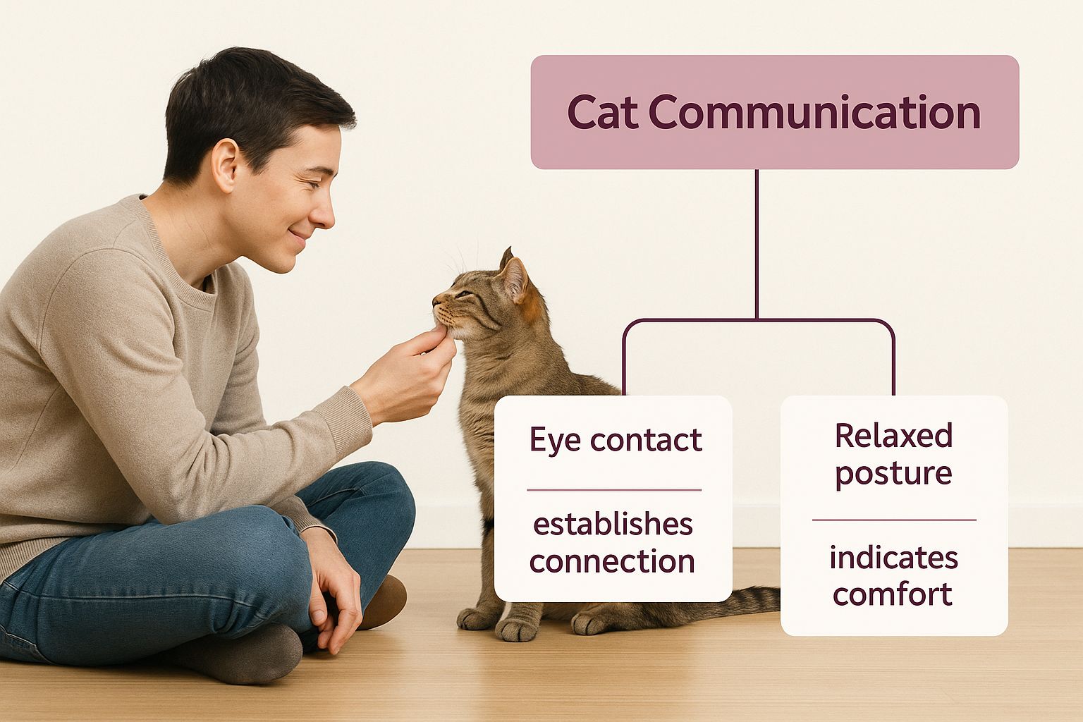 Infographic about how to get a cat's attention