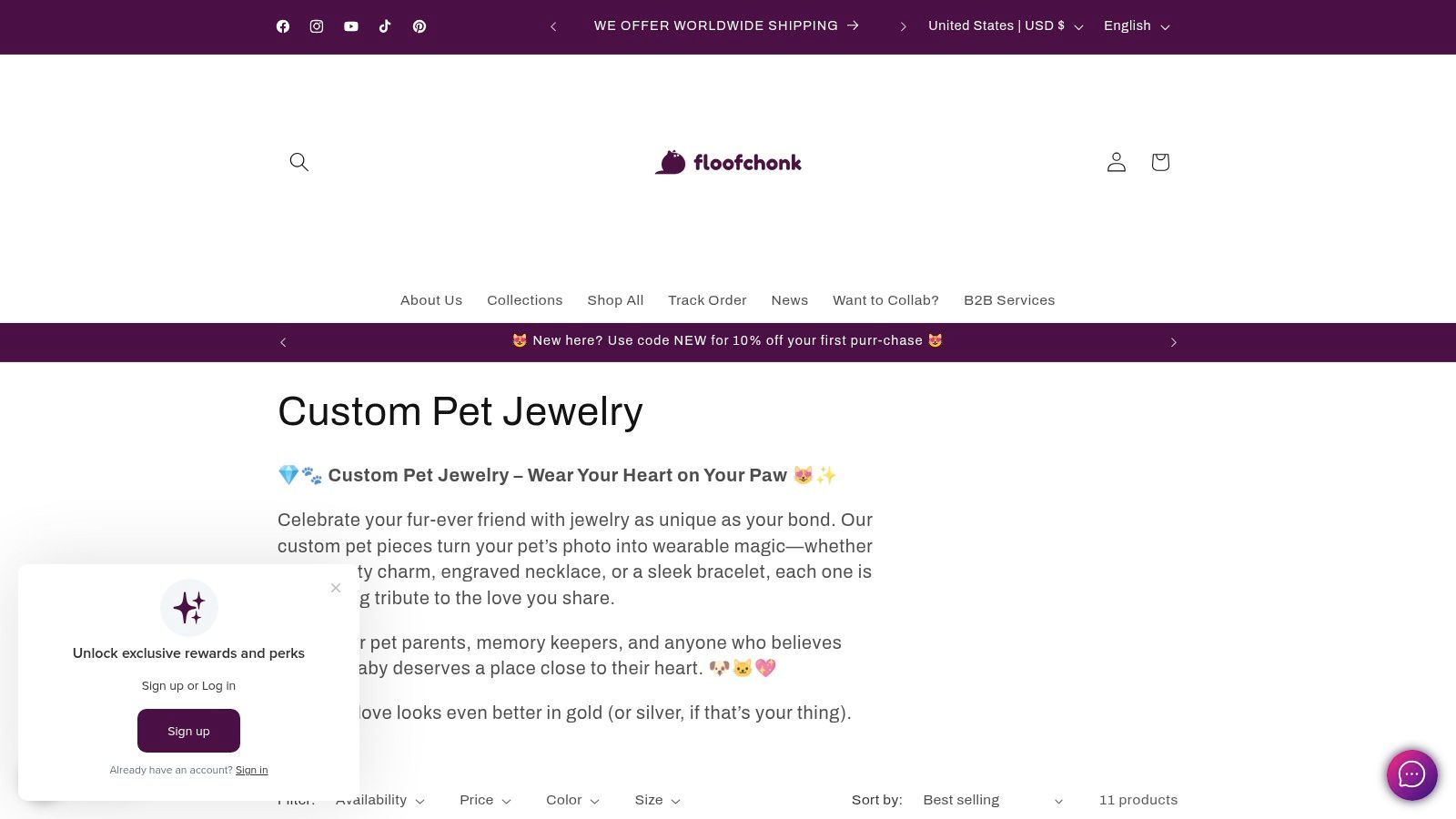 Unique Custom Pet Jewelry for Pet Lovers – FloofChonk