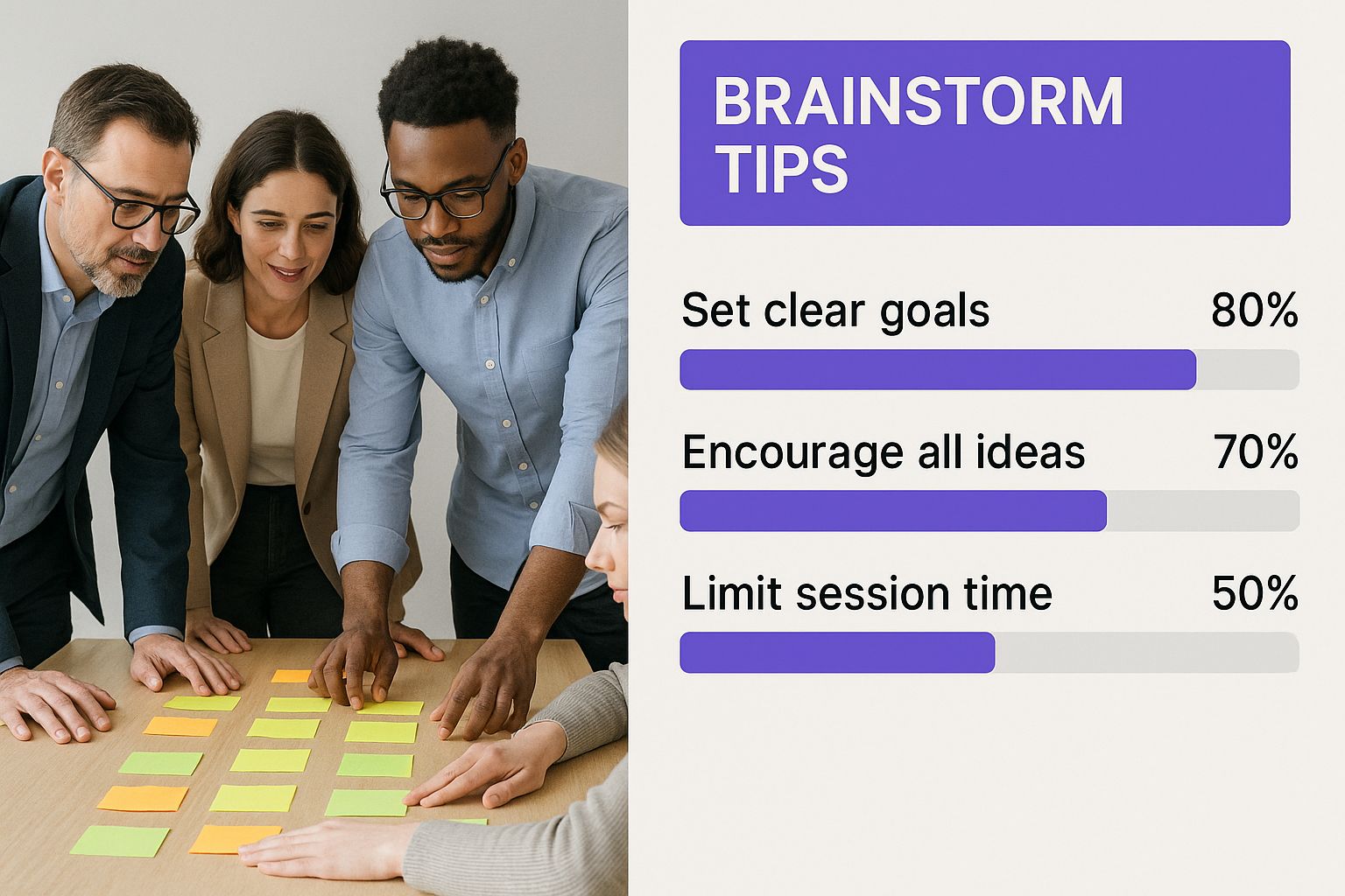 Infographic about how to generate ideas