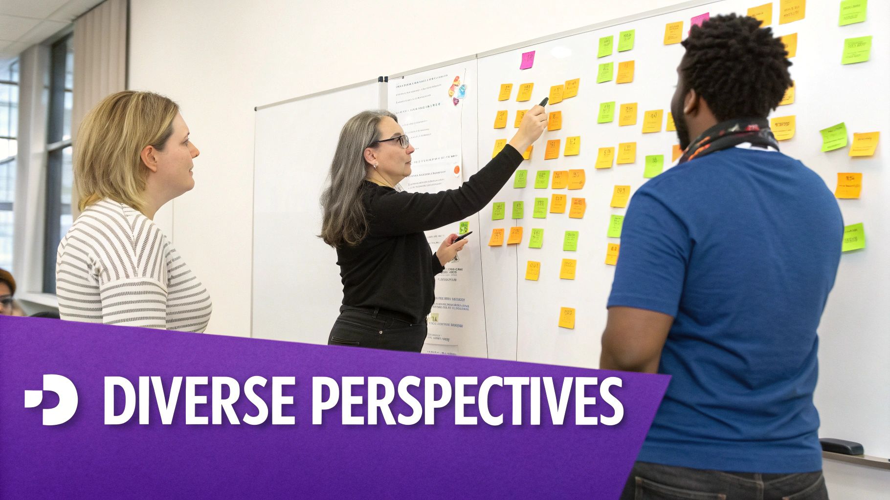People having a productive discussion in a comfortable, safe meeting space.