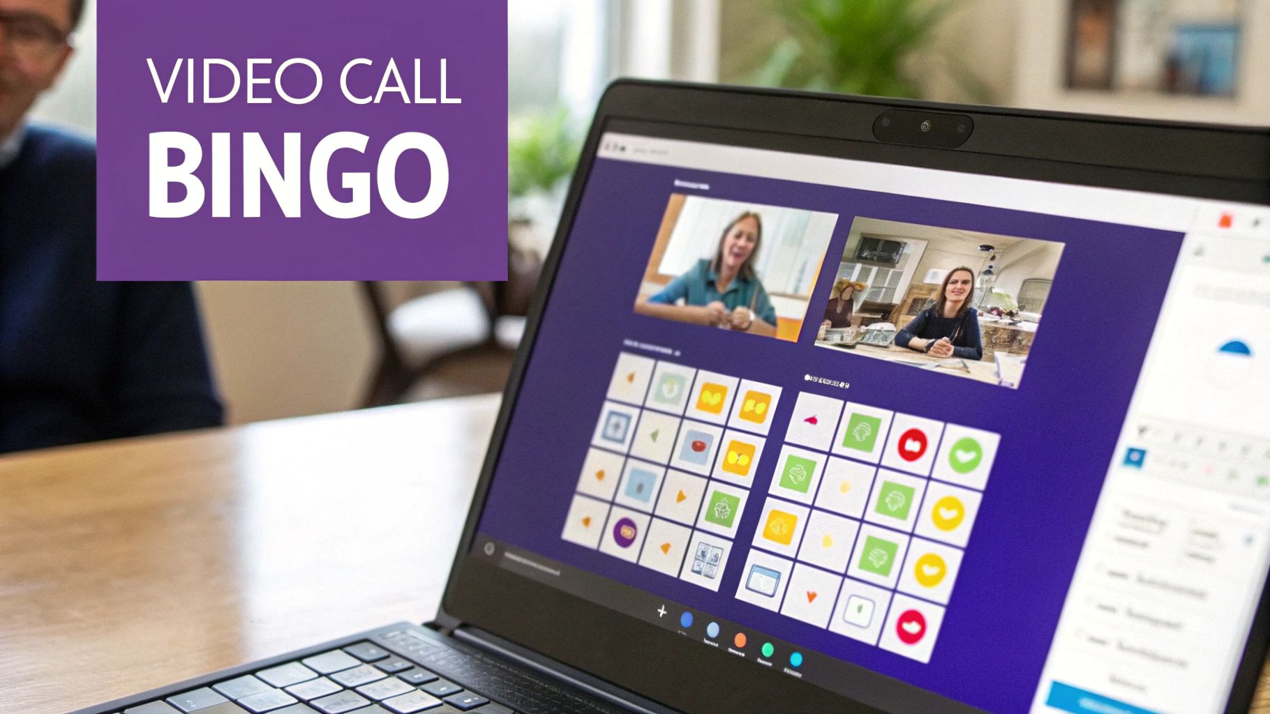 Zoom Bingo card with various virtual meeting scenarios listed in each square.