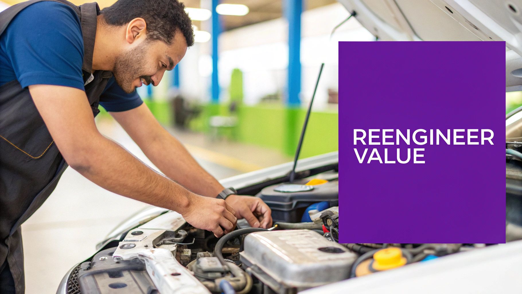 A group of professionals brainstorming around a table with sticky notes, illustrating the concept of business model innovation.